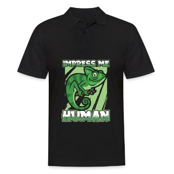 Chameleon Chamäleon - Männer Poloshirt - Schwarz - Vorne - Kai (181cm)