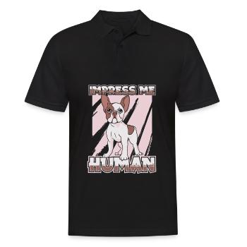 French Bulldog Frenchie Französische Bulldogge - Men's Polo Shirt - black - Front - Kai (181cm)