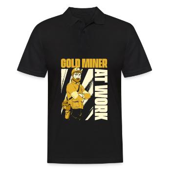 Mine d’or minière - Polo Homme - noir - Devant - Kai (181cm)