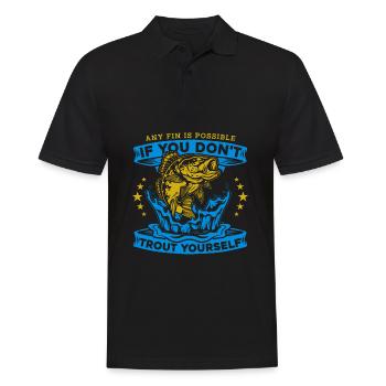 Pêcheur Pêcheur Pêcheurs Pêche - Polo Homme - noir - Devant - Kai (181cm)
