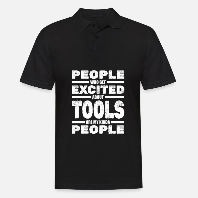Handwerker Heimwerker Bauarbeiter - Männer Poloshirt - Schwarz