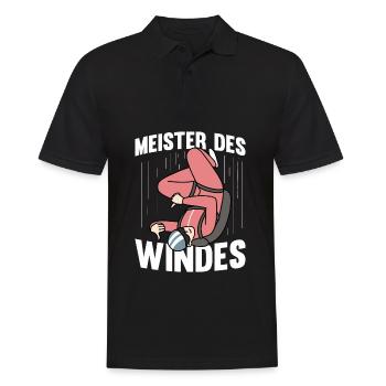 Indoor Skydiving - Men's Polo Shirt - black - Front - Kai (181cm)