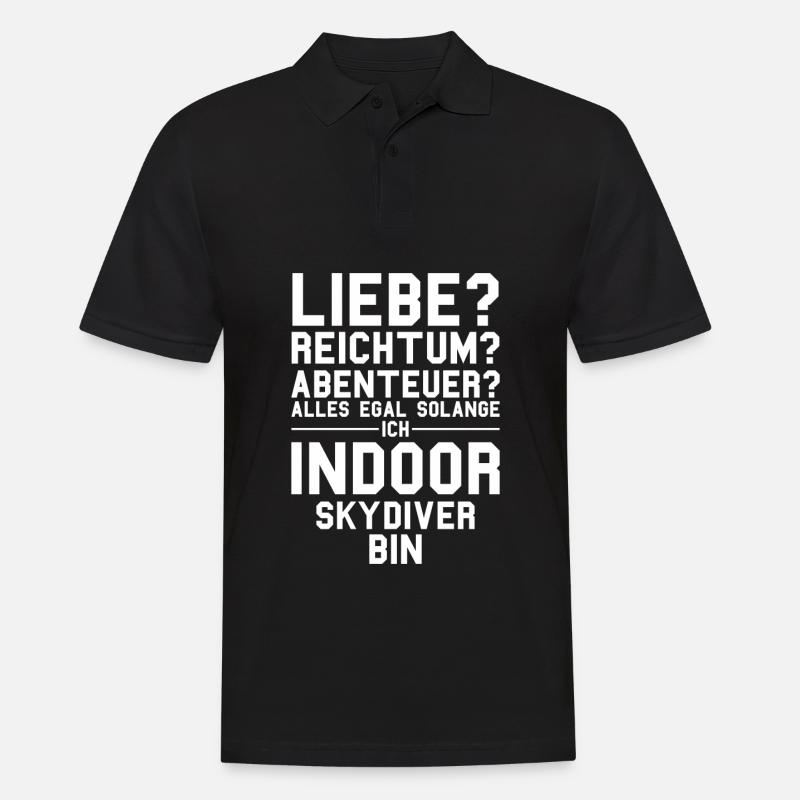 Indoor-Skydiving - Männer Poloshirt - Schwarz