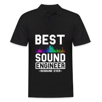 Tontechniker Sound Audio Engineer - Männer Poloshirt - Schwarz - Vorne - Kai (181cm)