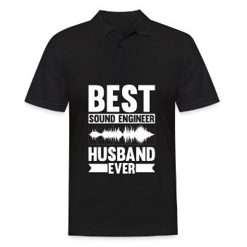 Tontechniker Sound Audio Engineer - Männer Poloshirt - Schwarz - Vorne - Kai (181cm)