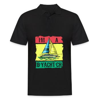Seglen Segelboot Segler - Männer Poloshirt - Schwarz - Vorne - Kai (181cm)