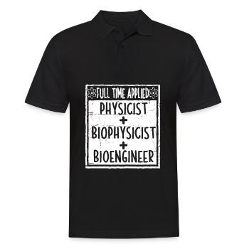 Physik Physiker - Männer Poloshirt - Schwarz - Vorne - Kai (181cm)