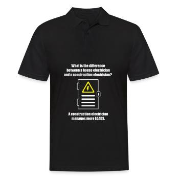 Électricien Ingénieur électricien Technicien en électronique - Polo Homme - noir - Devant - Kai (181cm)