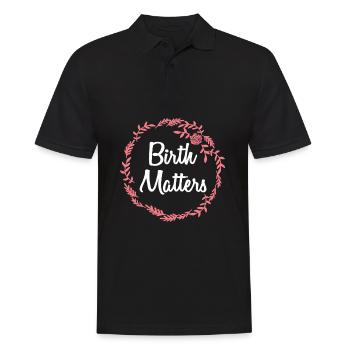 Hebamme Geburtshelfer - Männer Poloshirt - Schwarz - Vorne - Kai (181cm)