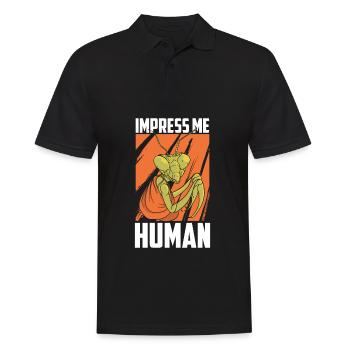 Gottesanbeterin - Männer Poloshirt - Schwarz - Vorne - Kai (181cm)