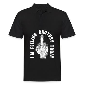 Cactus arbuste Cactus piquant jardinier de jardin - Polo Homme - noir - Devant - Kai (181cm)
