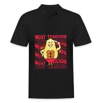 Muay Thai Boxe Thaiboxen Boxer - Polo Homme - noir - Devant - Kai (181cm)