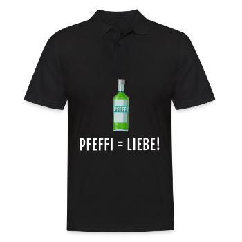 Pfefferminz Likör Pfeffi Vatertag Sauf - Männer Poloshirt - Schwarz - Vorne - Kai (181cm)