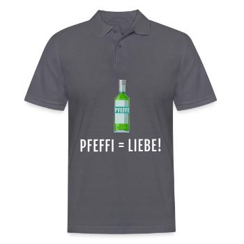 Pfefferminz Likör Pfeffi Vatertag Sauf - Männer Poloshirt - Anthrazit - Vorne - Nico (186cm)