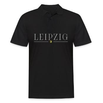 Leipzig, Deutschland Eleganz T-Shirt - Männer Poloshirt - Schwarz - Vorne - Kai (181cm)