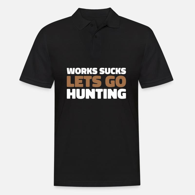 Jagen Jäger Jagd - Männer Poloshirt - Schwarz