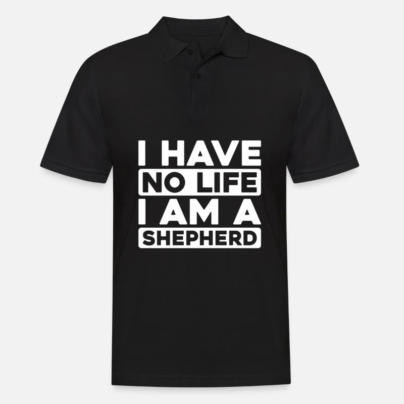Schäfer Hirte - Männer Poloshirt - Schwarz