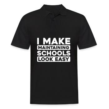 School administrator - Men's Polo Shirt - black - Front - Kai (181cm)