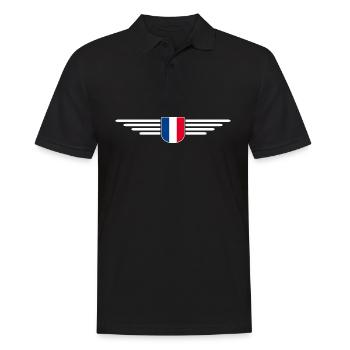 I Love France Elegance Style Design Outfits - Men's Polo Shirt - black - Front - Kai (181cm)