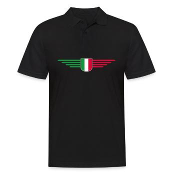 I Love Italy Tenue T-Shirt Design - Polo Homme - noir - Devant - Kai (181cm)