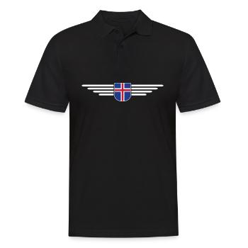 J’aime l’Islande Design T-Shirt Tenue - Polo Homme - noir - Devant - Kai (181cm)