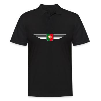 I Love Portugal, conception de tenue de t-shirt - Polo Homme - noir - Devant - Kai (181cm)