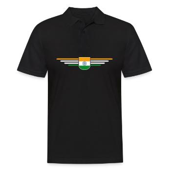 Ich liebe Indien, Outfit T-Shirt Design Geschenk - Männer Poloshirt - Schwarz - Vorne - Kai (181cm)