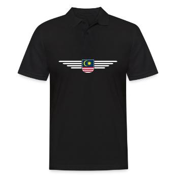 Malaisie Fan Outfit T Shirt Design - Polo Homme - noir - Devant - Kai (181cm)