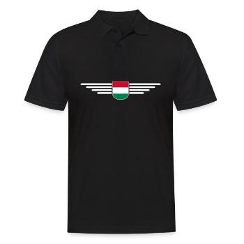 Hungary Fan, Outfit T Shirt Design - Men's Polo Shirt - black - Front - Kai (181cm)