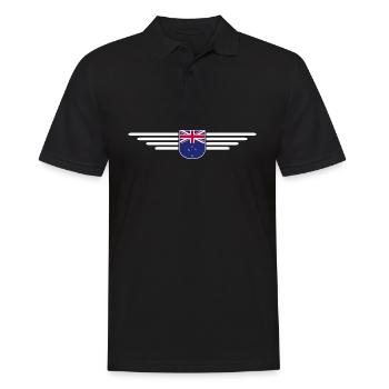 J’aime la Nouvelle-Zélande, T-shirt design de style élégance - Polo Homme - noir - Devant - Kai (181cm)