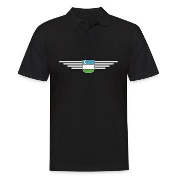 Usbekistan T-Shirt – Stolz und Kultur - Männer Poloshirt - Schwarz - Vorne - Kai (181cm)
