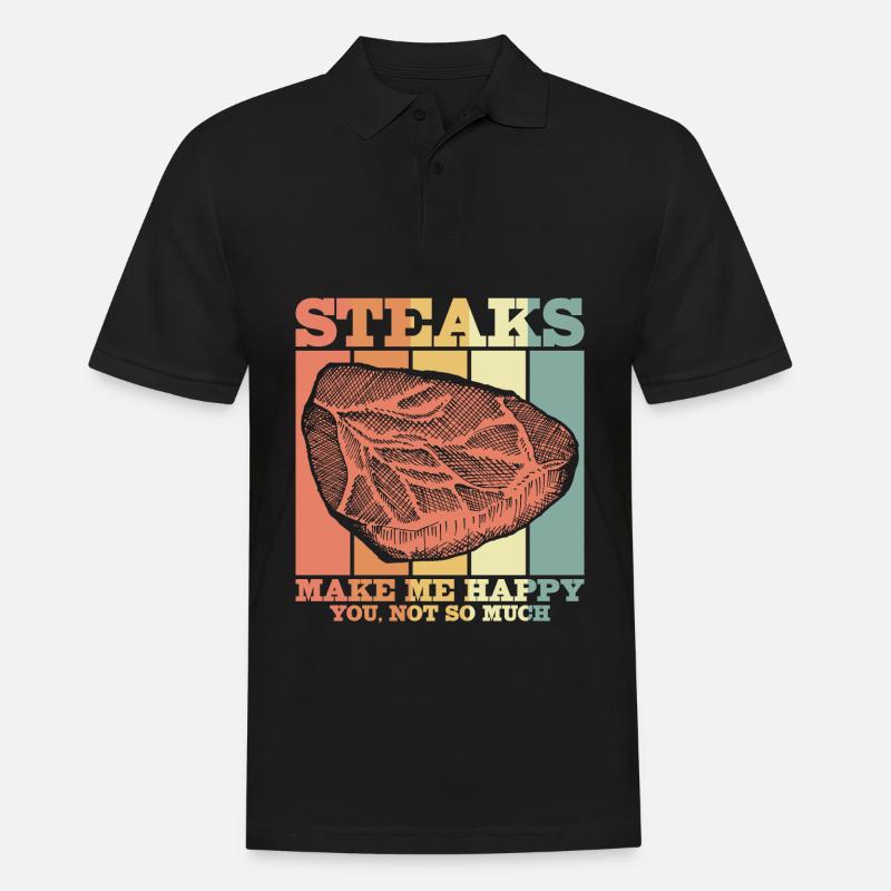 Fleisch - Männer Poloshirt - Schwarz