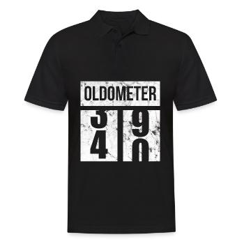40 Oldometer 40th Birthday Gift Idea - Men's Polo Shirt - black - Front - Kai (181cm)