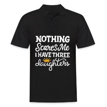 Nothing Scares Me I Have Three Daughters Mother's - Men's Polo Shirt - black - Front - Kai (181cm)