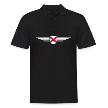 Alabama Fan T-Shirt – USA-Style - Männer Poloshirt - Schwarz - Vorne - Kai (181cm)