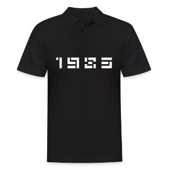 Geburtsjahr Geburtstag Born In - Made in 1983 - Männer Poloshirt - Schwarz - Vorne - Kai (181cm)