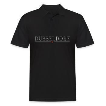 Düsseldorf, Deutschland Eleganz T-Shirt - Männer Poloshirt - Schwarz - Vorne - Kai (181cm)