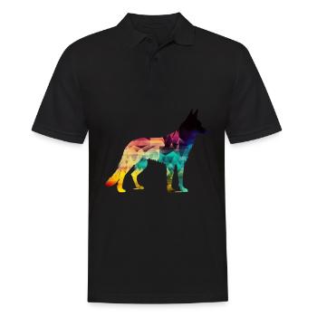 Beautiful dog - colorful dog - Men's Polo Shirt - black - Front - Kai (181cm)