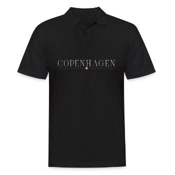 Ich liebe Kopenhagen - Männer Poloshirt - Schwarz - Vorne - Kai (181cm)