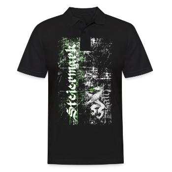 Retro Steiermark - Männer Poloshirt - Schwarz - Vorne - Kai (181cm)
