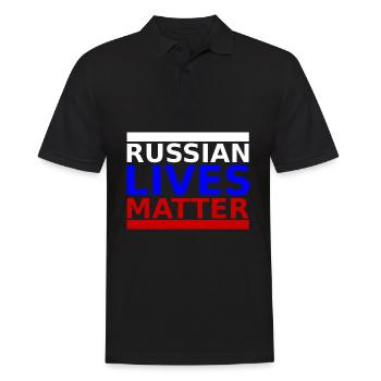 Russian Lives Matter - Russie Russie Russie - Polo Homme - noir - Devant - Kai (181cm)