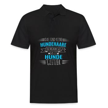 Hunde Hunde lustig Geschenk Hundemensch lustig - Männer Poloshirt - Schwarz - Vorne - Kai (181cm)
