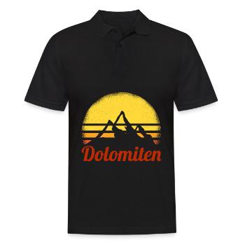 Dolomites Randonnée Cadeau Alpes Randonneurs Tyrol - Polo Homme - noir - Devant - Kai (181cm)