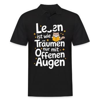 Chat Chats Amoureux Chat Propriétaire Chaton - Polo Homme - noir - Devant - Kai (181cm)