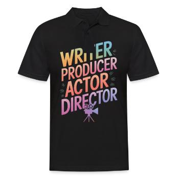 Filmmaker Film Director Cinematographer Film - Men's Polo Shirt - black - Front - Kai (181cm)