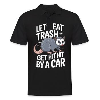 Opossum Possum Animal - Men's Polo Shirt - black - Front - Kai (181cm)