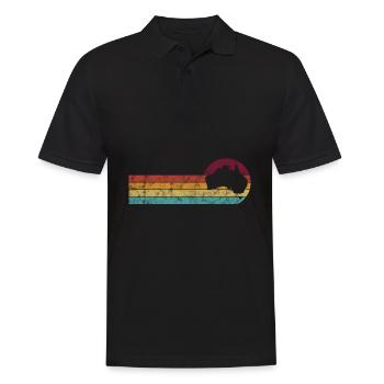 Australien Kontinent Retro Outback Geschenk Karte - Männer Poloshirt - Schwarz - Vorne - Kai (181cm)