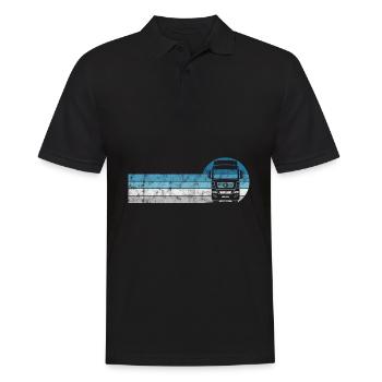LKW Truck Fernfahrer Trucker Berufskraftfahrer - Männer Poloshirt - Schwarz - Vorne - Kai (181cm)