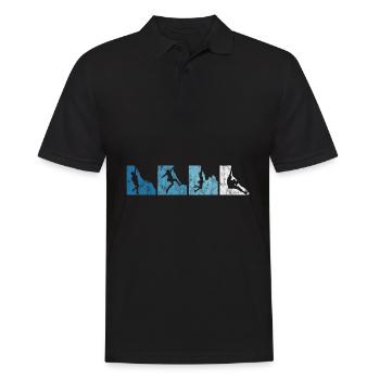Bouldering Mountain Climbing Gift Mountaineering Retro - Men's Polo Shirt - black - Front - Kai (181cm)