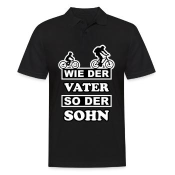 Wie der Vater so der Sohn Fahrrad - Männer Poloshirt - Schwarz - Vorne - Kai (181cm)